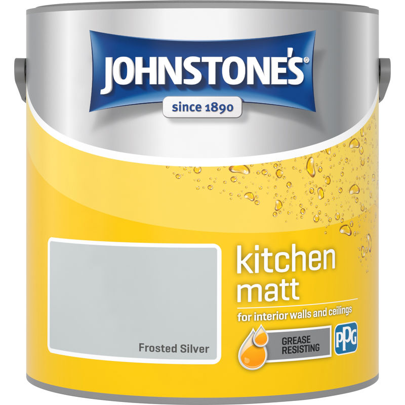 2.5 Litre Kitchen Paint - Frosted Silver - Johnstone's