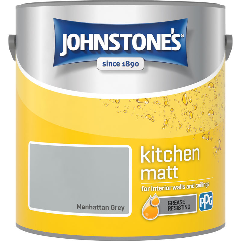 Johnstone's 2.5 Litre Kitchen Paint - Manhattan Grey