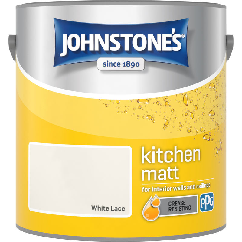 Johnstone's 2.5 Litre Kitchen Paint - White Lace
