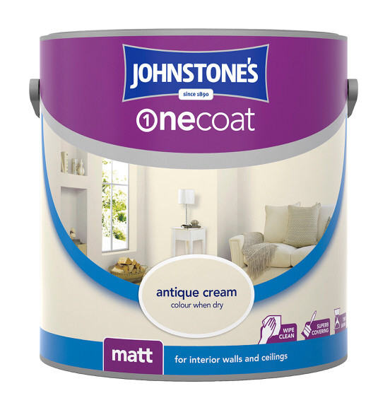 Johnstones One Coat Matt Antique Cream 2.5 Litre