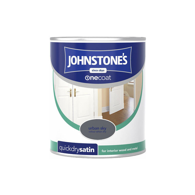 Johnstones One Coat Quick Dry Satin Urban Sky 750ml 5010426765990