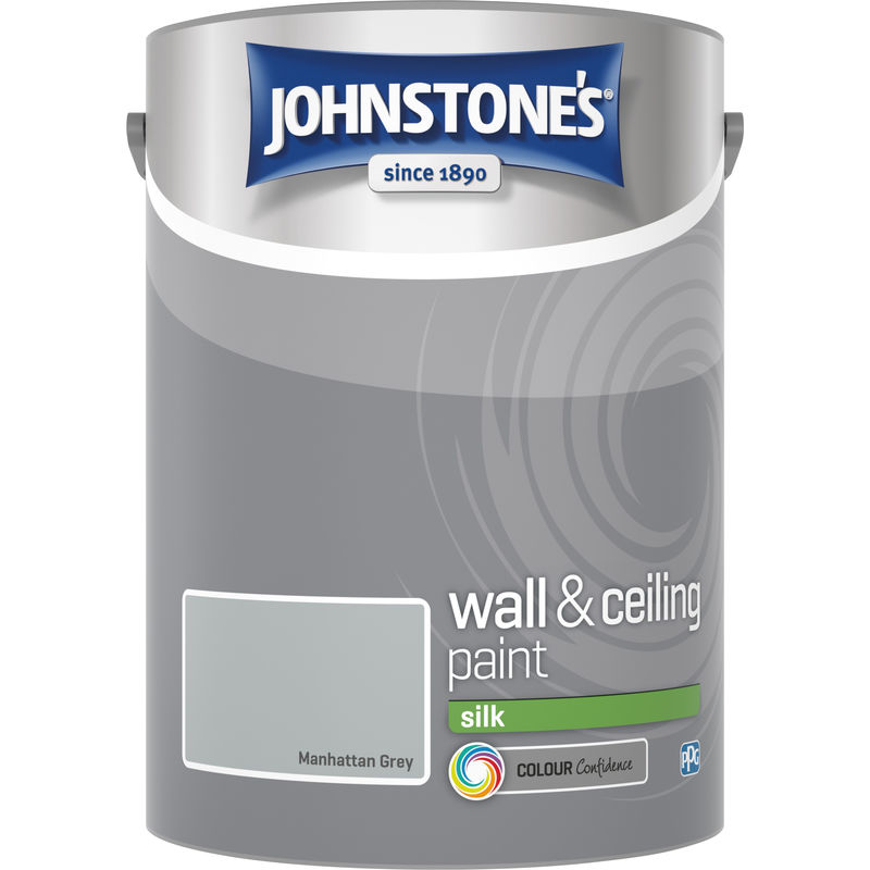 307782 5 Litre Silk Emulsion Paint - Manhattan Grey - Johnstone's