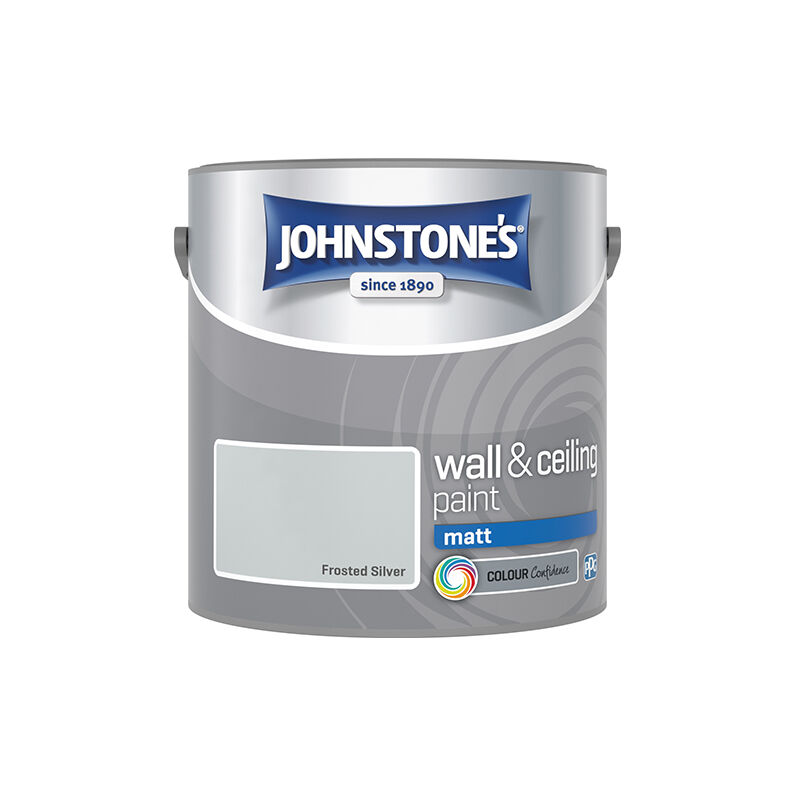 Interior Wall & Ceiling Paint Matt Frosted Silver 2.5ltr - Frosted Silver - Johnstone's