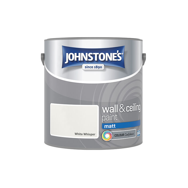 Interior Wall & Ceiling Paint Matt White Whisper 2.5ltr - White Whisper - Johnstone's