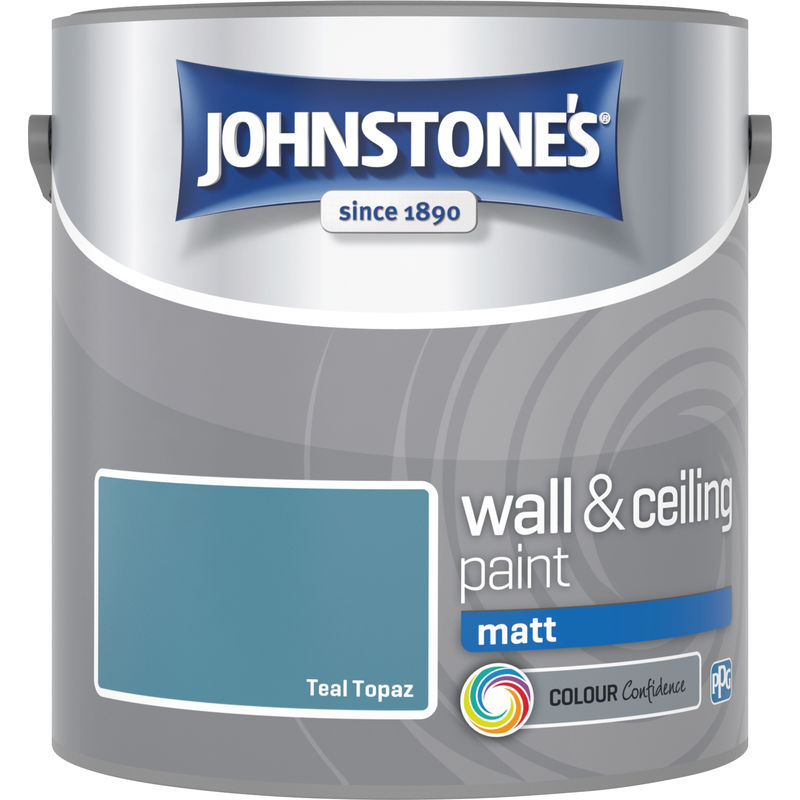 307095 2.5 Litre Matt Emulsion Paint - Teal Topaz - Johnstone's