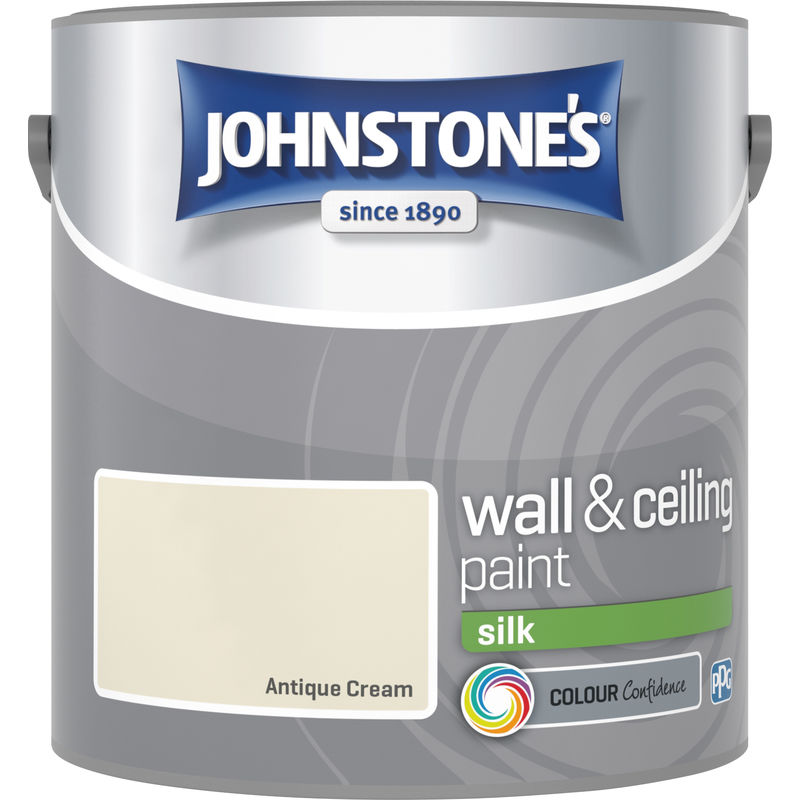 306590 2.5 Litre Silk Emulsion Paint - Antique Cream - Johnstone's