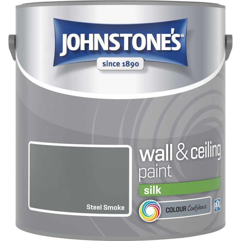 306587 2.5 Litre Silk Emulsion Paint - Steel Smoke - Johnstone's