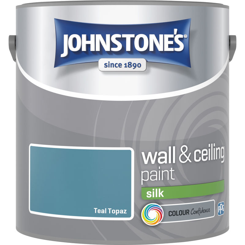 307074 2.5 Litre Silk Emulsion Paint - Teal Topaz - Johnstone's