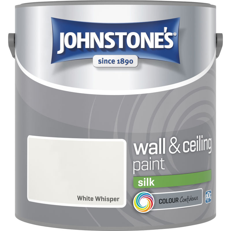 Johnstone's 306063 2.5 Litre Silk Emulsion Paint - White Whisper