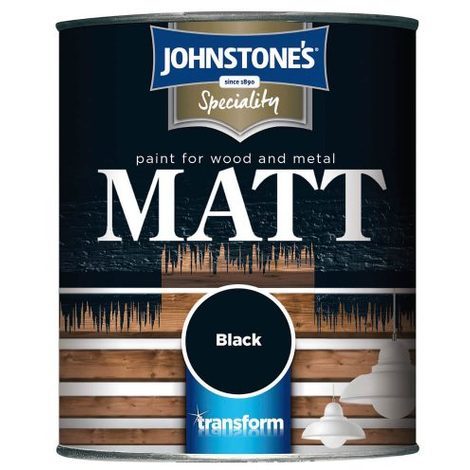 Johnstones Specialty Paints Flat Matt Black Non Reflective Paint