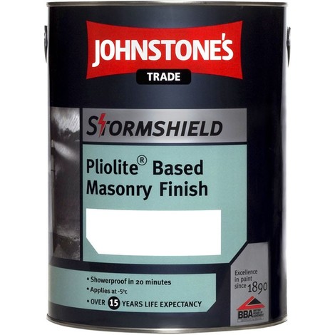 Johnstone's Stormshield Pliolite Brilliant White 5 Litres