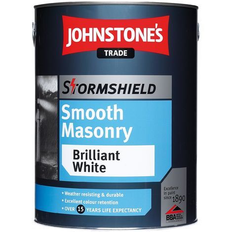 Johnstone's Stormshield Smooth Masonry Brilliant White 5 Litres