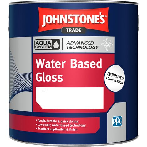 Johnstones Trade Aqua Water Based Gloss - Brilliant White - 1 Litre