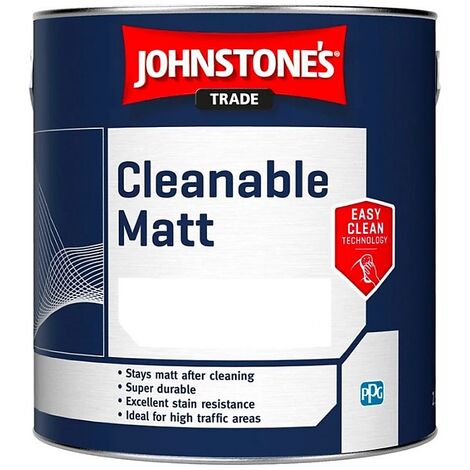 Johnstones Trade Cleanable Matt - Brilliant White - 2.5 Litres