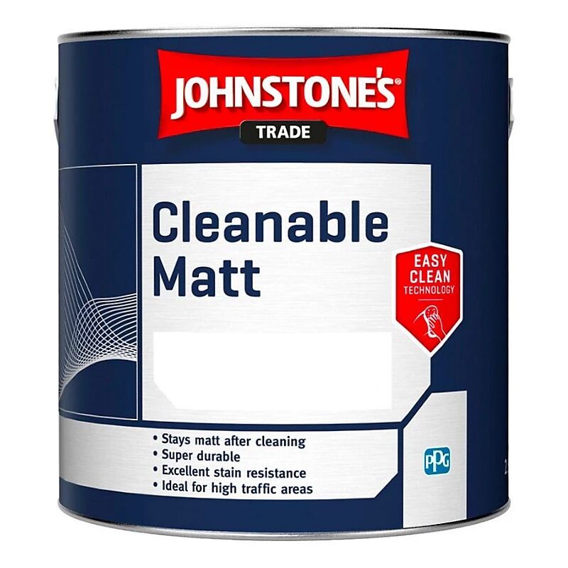 Johnstone's - Johnstones Trade Cleanable Matt - Brilliant White - 5 Litres - Brilliant White