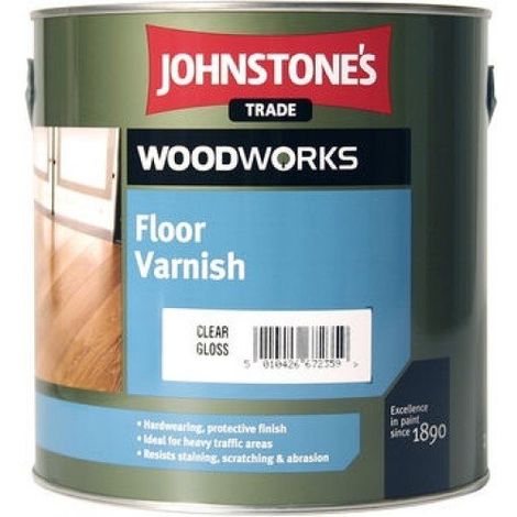 Johnstones Trade Interior Floor Varnish Clear Satin 5 Litres