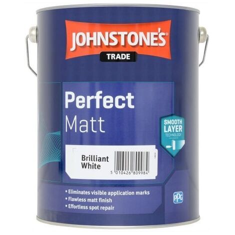 Johnstones Trade Perfect Matt - Brilliant White - 2.5 Litres