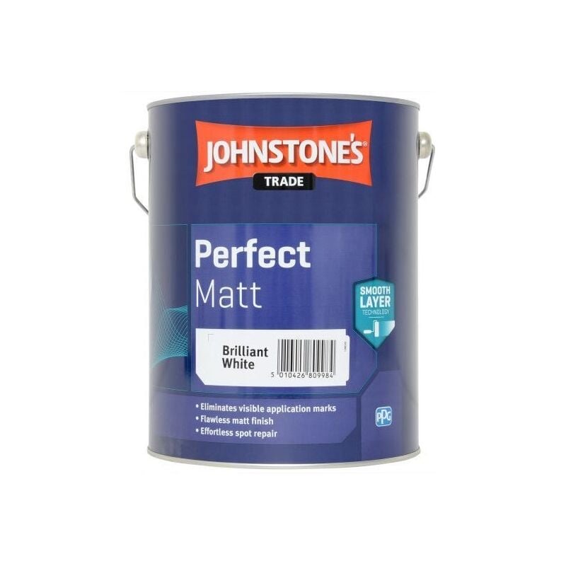 Johnstone's - Johnstones Trade Perfect Matt - Brilliant White - 2.5 Litres - Brilliant White