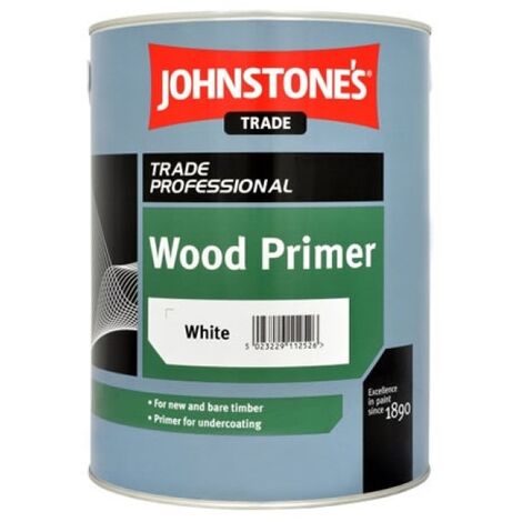 Johnstones Trade Wood Primer - White - 1 Litre