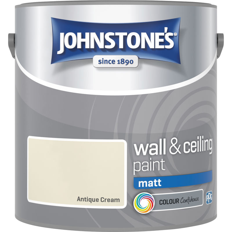 304003 2.5 Litre Matt Emulsion Paint - Antique Cream - Johnstone's
