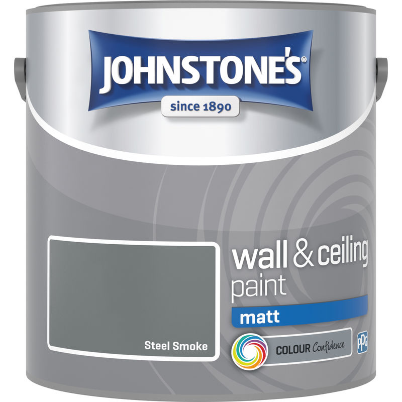 305978 2.5 Litre Matt Emulsion Paint - Steel Smoke - Johnstone's