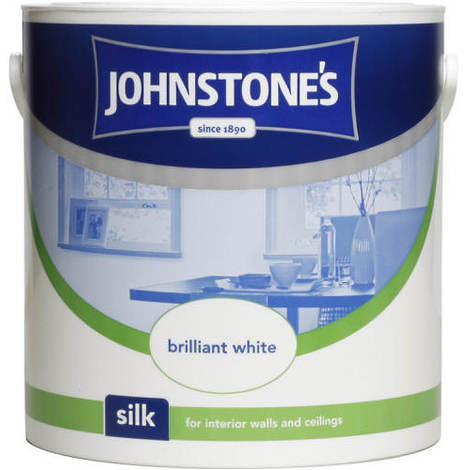 Johnstones Vinyl Silk Emulsion Brilliant White 2.5 Litre