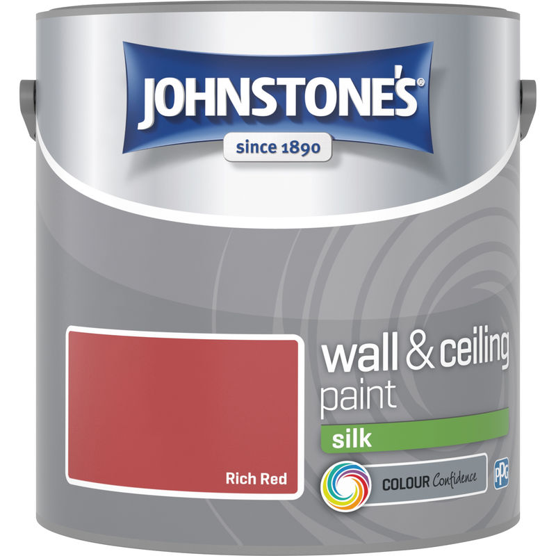 306585 2.5 Litre Silk Emulsion Paint - Rich Red - Johnstone's