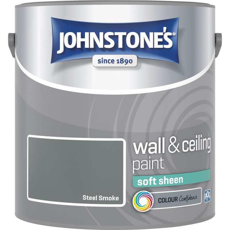 305986 2.5 Litre Soft Sheen Emulsion Paint - Steel Smoke - Johnstone's