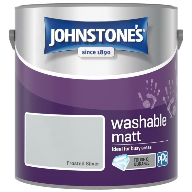 Washable Matt Emulsion Frosted Silver 2.5 Litre - Johnstones