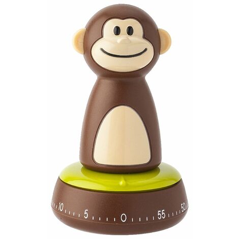 Joie Kitchen Gadgets MSC Internazionale Joie Monkey-Timer da Cucina, in Acciaio Inox, Inossidabile, Marrone, 5 x 5 x 10 cm