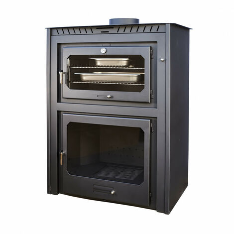 Joima – Poêle à bois AVILES 17,50 kW – Four intégré – Longueur bûche 70 cm – Rendement 76% – Évacuation Ø 250 mm – Acier haute qualité