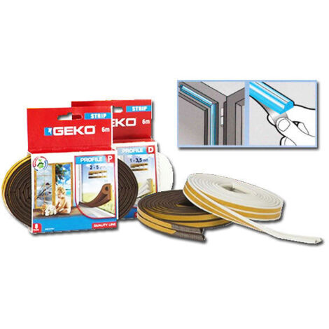 Joint adhésif en EPDM marron profile en D 6Mx9mm