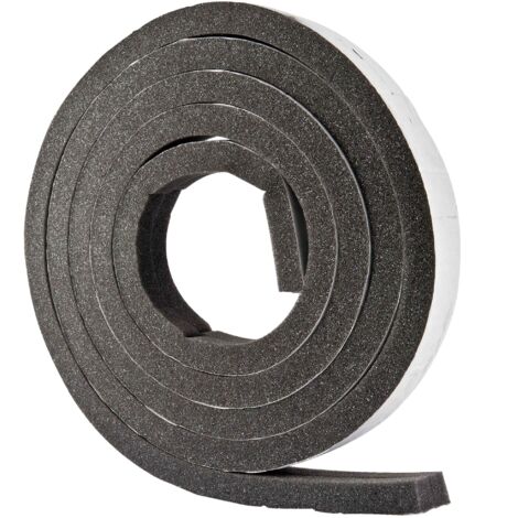 Joint adhésif mousse gris foncé 17 mm x 6,5 m – Pour calfeutrage portes et fenêtres – Isolation thermique et phonique durable – Geko