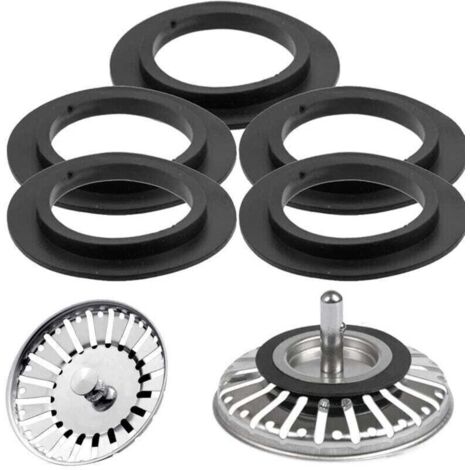 Joint Bonde Evier,6 Paquets Ø extérieur 54 mm, Ø intérieur 32 mm Cuisine Baignoire Bonde Lavabo Joint en Élastomère pour Paniers Filtrants Vidange Bouchon de Vanne et Tamis lavabo Soupape,de DEBUNS