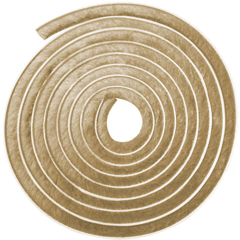 Joint brosse adhésif beige hauteur 12 mm, longueur 5,5 m, largeur 6,9 mm - Beige