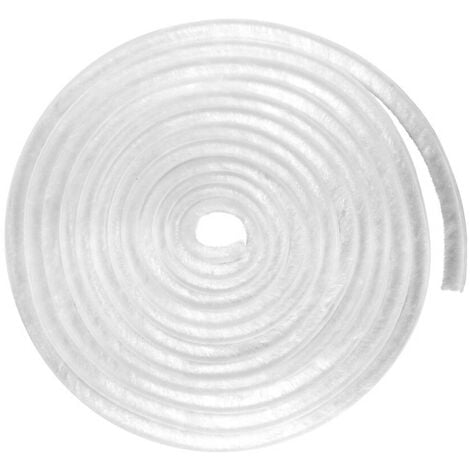 Joint brosse adhésif blanc hauteur 12 mm, longueur 5,5 m, largeur 6,9 mm - Blanc
