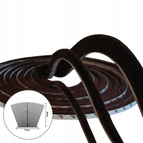Joint brosse auto-adhésif MARRON 3M 7x8 1m