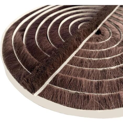 Joint Brosse Porte, 5 M x 9 mm x 15 mm, Brun, Joint Fenetrepour Lsolation Phonique Porte, Joint Brosse Moustiquaire