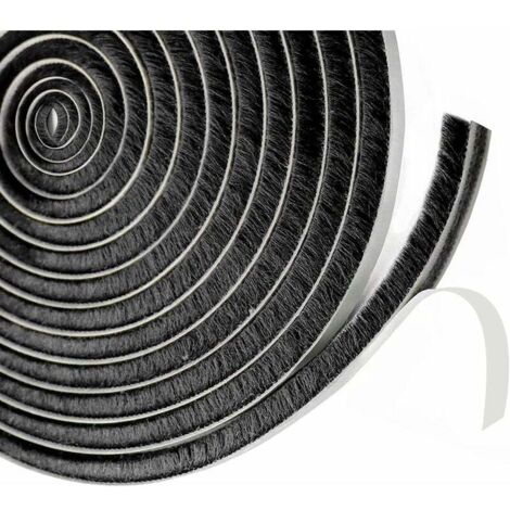 Joint brosse porte coulissante,9 mm(B) x 23 mm(D) x6M(L) Joint Fenetrepour Lsolation Phonique Porte,volet isolant(Gris)
