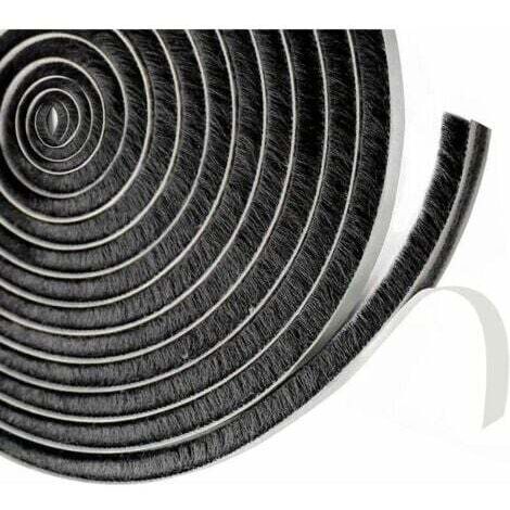 Joint brosse porte coulissante,9 mm(B) x 23 mm(D) x6M(L) Joint Fenetrepour Lsolation Phonique Porte,volet isolant(Gris)