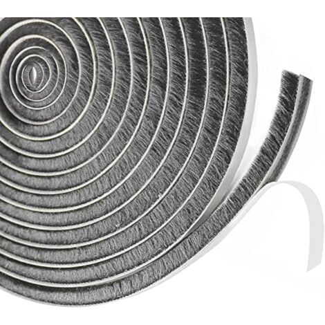 Joint brosse pour porte coulissante, 9 mm (l) x 23 mm (p) x 6 m (l) Joint de fenêtre pour porte à isolation phonique, volet isolant