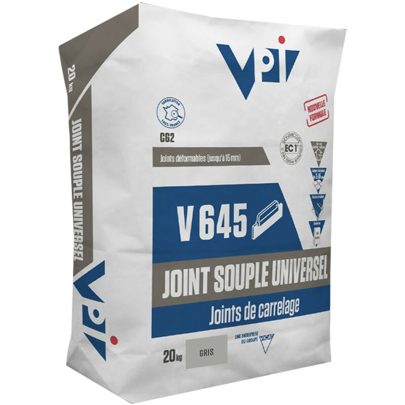 Arcane Industries - joint de carrelage souple terrasse piscine sol chauffant facade hydrofuge joint carrelage - 20 kg Granit