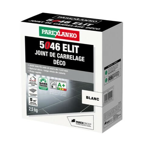 Joint carrelage PAREXLANKO 5046 Elit - Blanc - 2,5 kg - L5046BLANC2.5 - Blanc