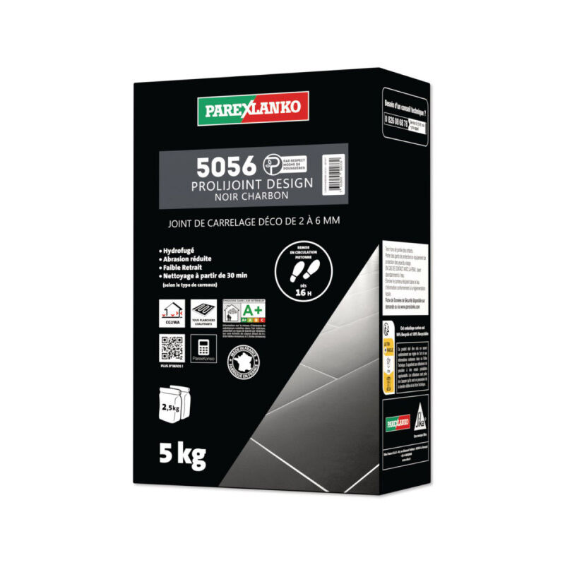 Joint carrelage Parexlanko 5056 Prolijoint Design - Charbon - 5 kg - L5056CHARBON05