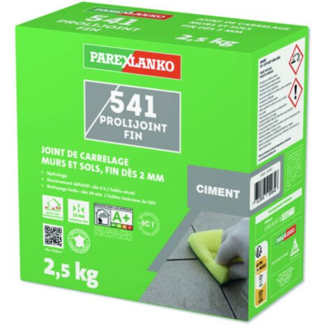 Joint carrelage PAREXLANKO 541 Prolijoint Fin - Gris Ciment - 2,5 kg - L541CIMENT2.5