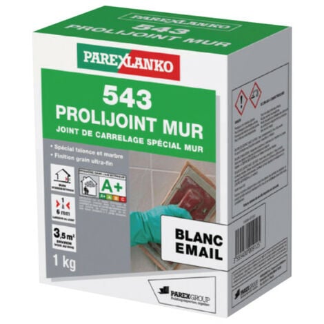 Joint carrelage PAREXLANKO 543 Prolijoint Mur - Blanc Email - 1 kg - L543BLANC01