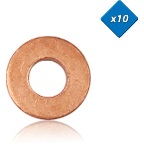 Joint cuivre injecteur - 7,3x16 - 307, serie 3 , x10 - (198196) - 3RG