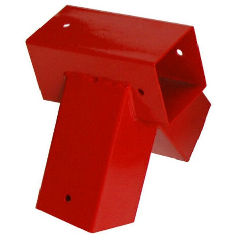 Joint d'angle Swing Rouge pour poteaux carrés 9 x 9 cm - Par