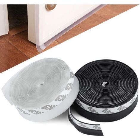 Joint de Bas de Porte,Joint Silicone Autocollant,Imperméable,Coupe-vent,Adapté aux Bas de Portes,Fenêtres et Portes Vitrées-2 pcs