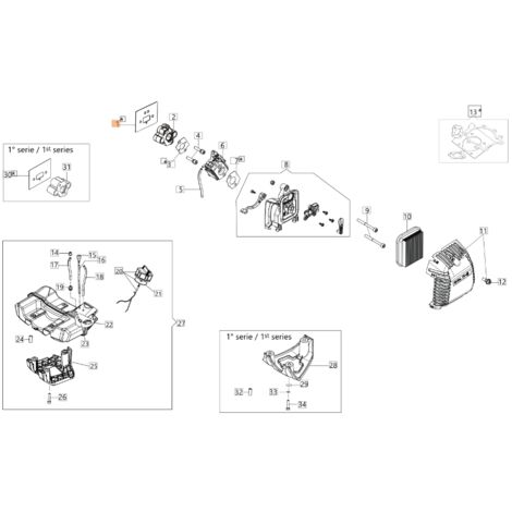 Joint de bride ORIGINAL OLEOMAC pour unités moteur BC 300 D 61280337R